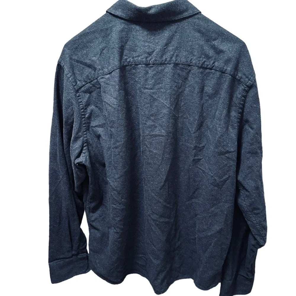 UNTUCKit Navy Blue Regular Fit Flannel Sherwood Shirt Men's Size X-Large EUC - Picture 5 of 6